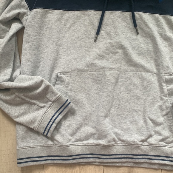 Ted Baker- XL Dressed to Chill gray and blue lightweight kangaroo hoodie - Picture 5 of 8
